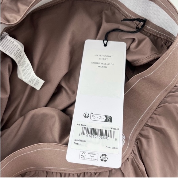 ALO Match Point Short Mushroom Large - Picture 6 of 6